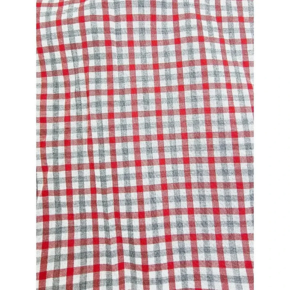 J. Crew Size Small Men Red White Gray Check Button Down Long Sleeve Cotton Shirt - Picture 6 of 10